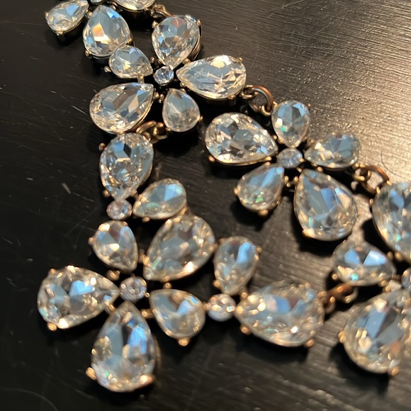 Floral Rhinestone Bib Necklace - Picture 5 of 5